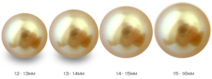 perles d'australie dorées